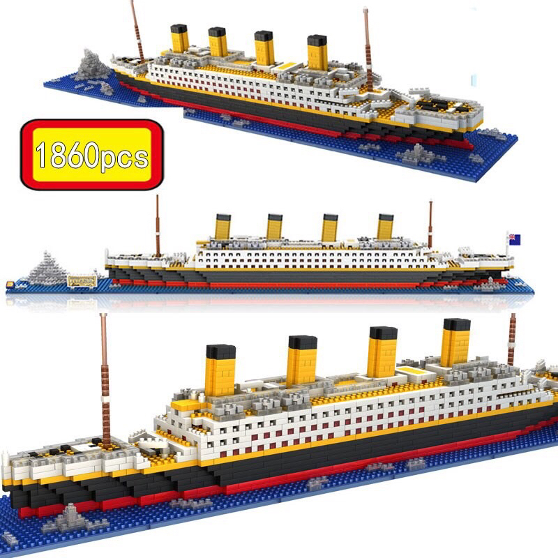 Blocos De Montar Navio Titanic 3d Modelo De Envio Micro-Pares Para Crianças/Presentes De Aniversário