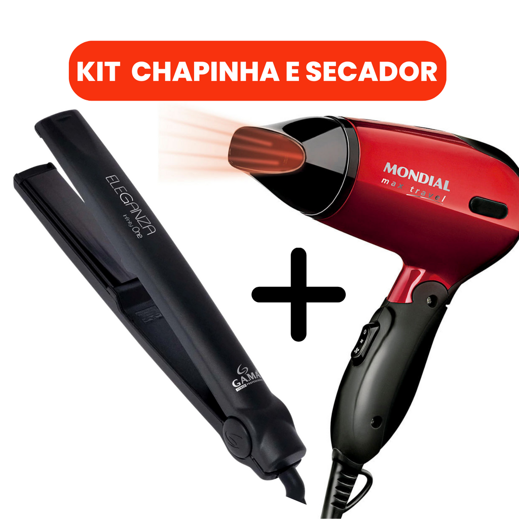 Kit Secador E Chapinha Profissional