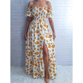 Vestido store ciganinha girassol