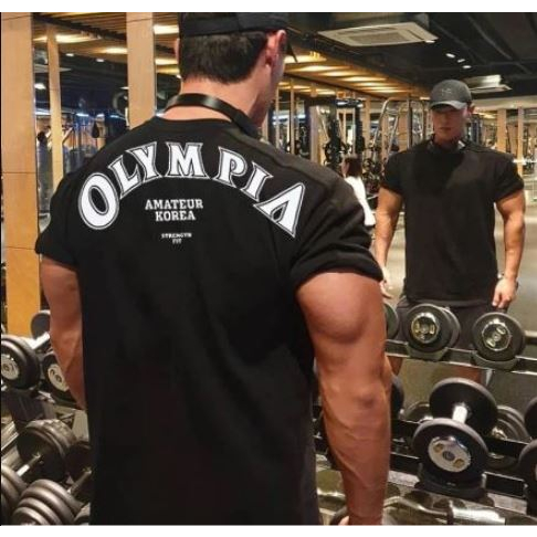 Camiseta Básica Algodão Unissex Musculação Academia Olympia Moda Style