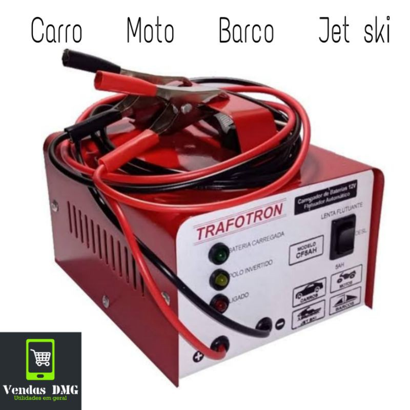 Carregador de Bateria 12v Até 300amperes Cf5 Inteligente