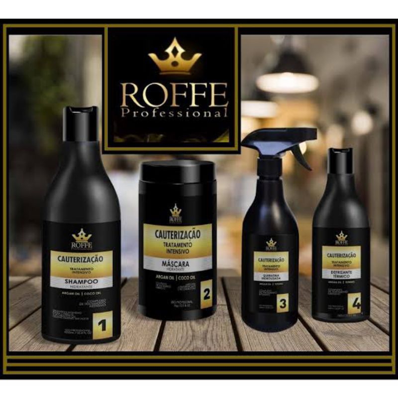 Kit Cauterização Capilar Profissional 4 Passos ( Roffe) | Shopee Brasil