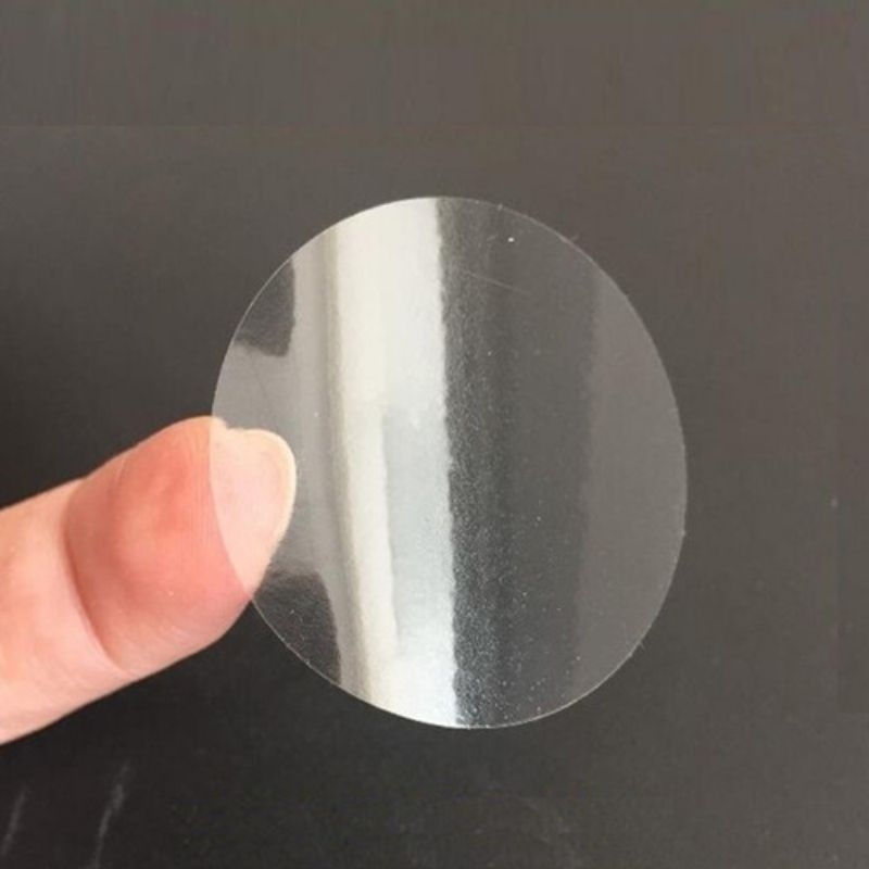Adesivo transparente lacre de sacola 4x4 cm em rolo escolha sua quantidade