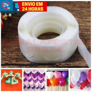 Cola Balão Bexiga Decora Festa Decoraçao Fita Adesivos Fixaçao no Teto Parede Aniversario Casamento