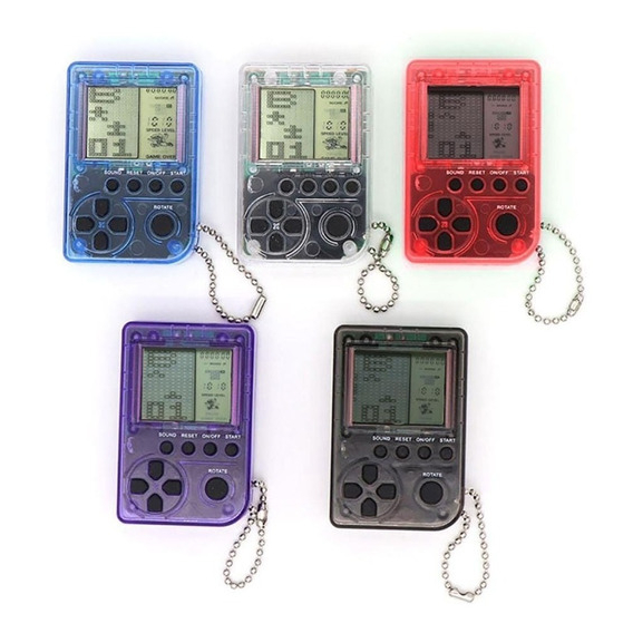 Mini Chaveiro Clássico Eletrônico Tetris Game Para Crianças Presentes Educativos