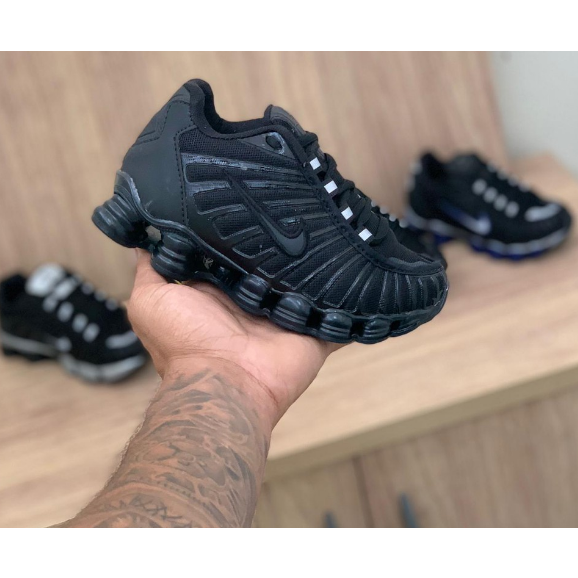Nike shox doze 12 Molas infantil masculino e feminino,Refletivo Preto ...