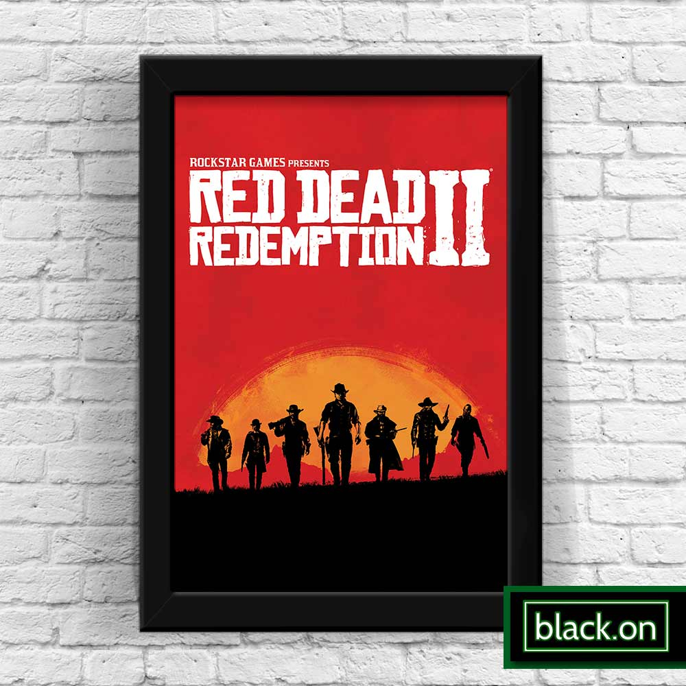 Quadro Com Moldura Poster Decorativo Game Geek Jogo Red Dead