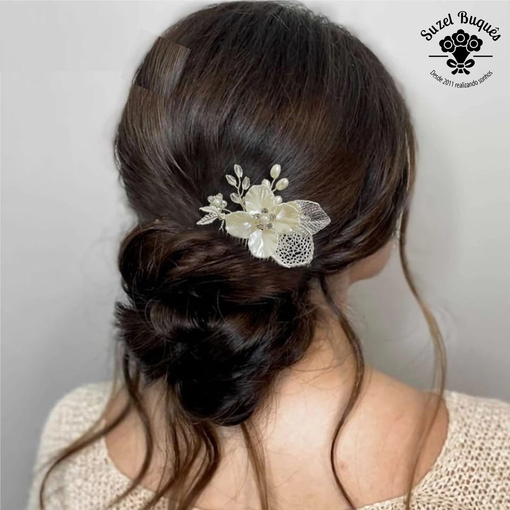 Arranjo Para Cabelo Enfeite Pente Noiva Festa Strass