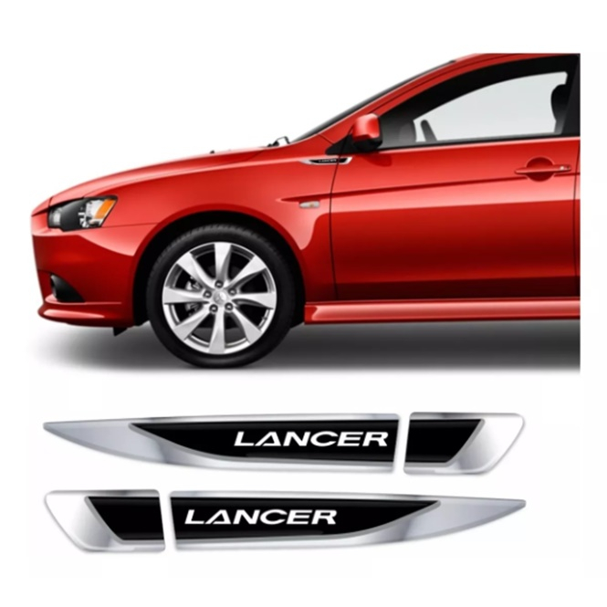 Aplique Lateral Compatível Com Mitsubishi Lancer (par) | Shopee Brasil