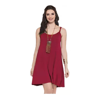 Vestido Feminino Regata Curto Com Detalhe Em Nó Tribo Livre