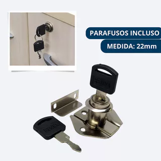 Fechadura Para Gaveta Armário Batente Móveis 22mm