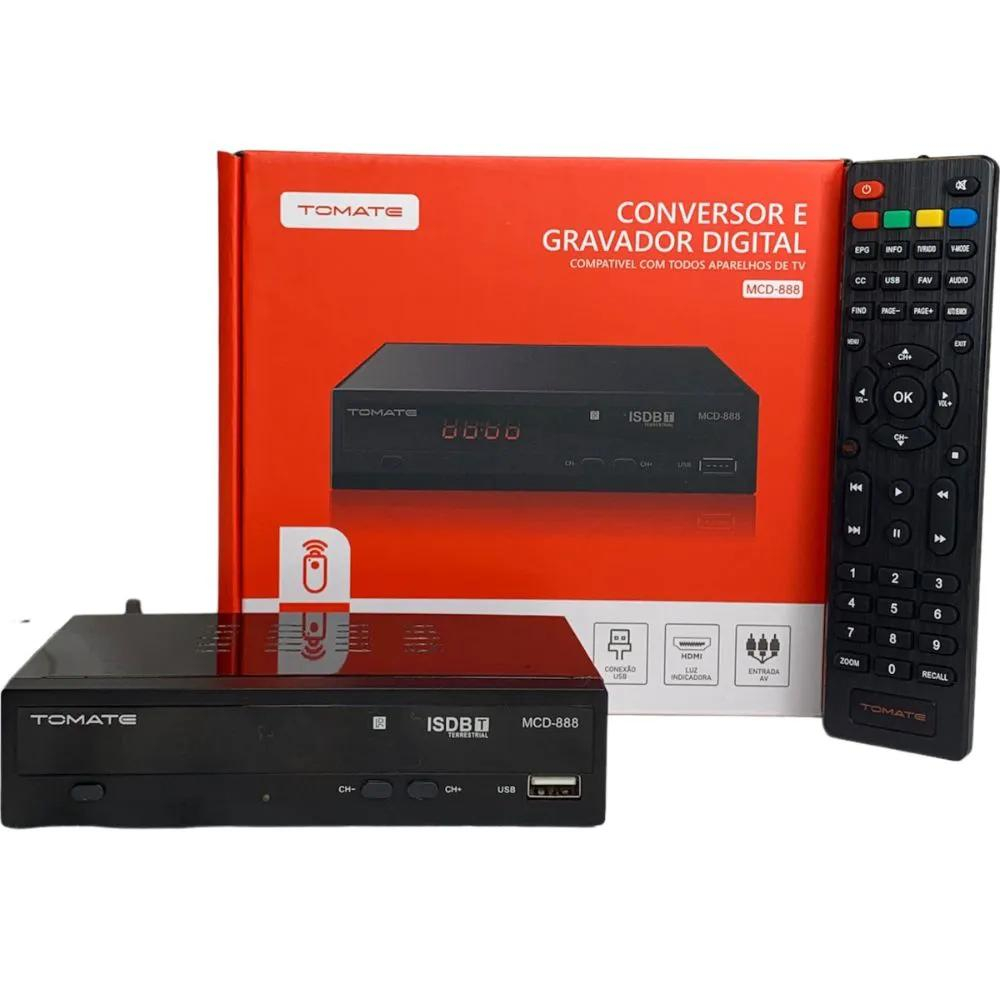 Conversor Digital Hd E Gravador Tomate Tv Digital Com Visor MCD-888 ...