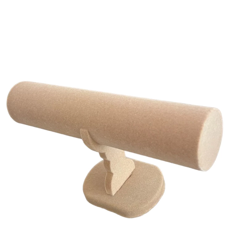 Suporte Expositor de Joias Pulseira Bracelete e Relógios - Organizador Simples - Veludo Bege — foto 3 de 4