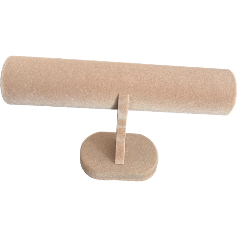 Suporte Expositor de Joias Pulseira Bracelete e Relógios - Organizador Simples - Veludo Bege — foto 4 de 4