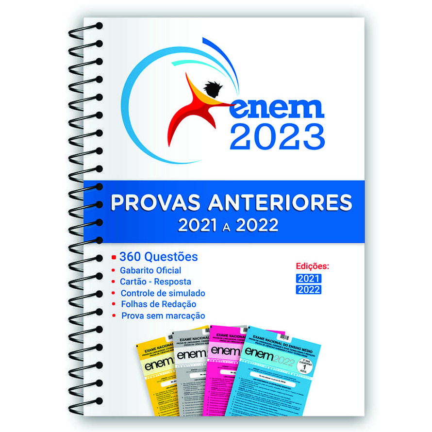 Apostila ENEM 2024 Com 2 ANOS De Provas + Gabaritos + Folhas De Redação ...