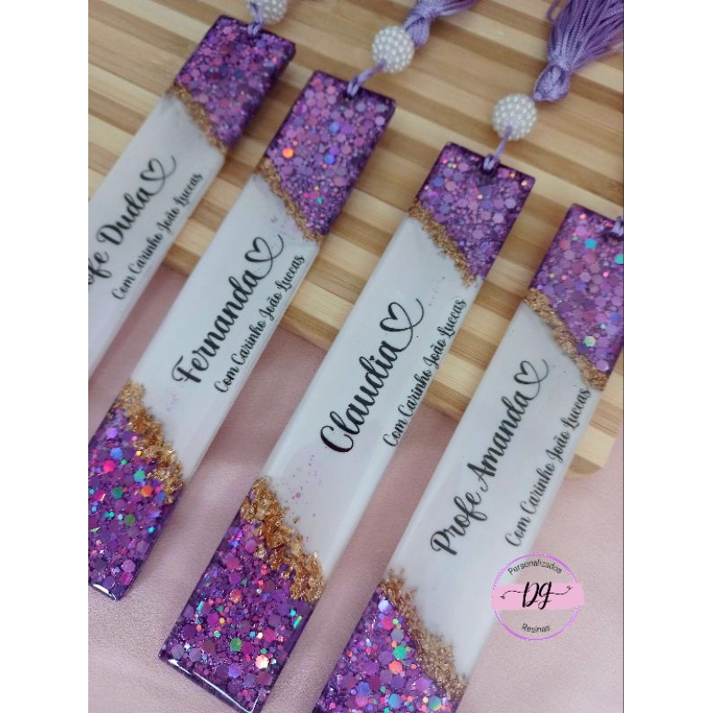 Marca página em Resina personalizado