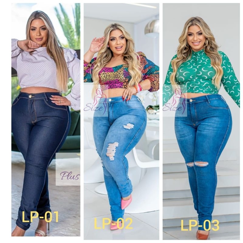 Calça Jeans Cinta Cintura Alta, 60% OFF