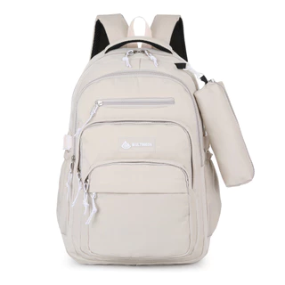 Mochila Escolar Com Estojo De Grande Capacidade Para Estudante Feminina Masculino Nylon Impermeavel Marca Multineos em Oferta na Shopee
