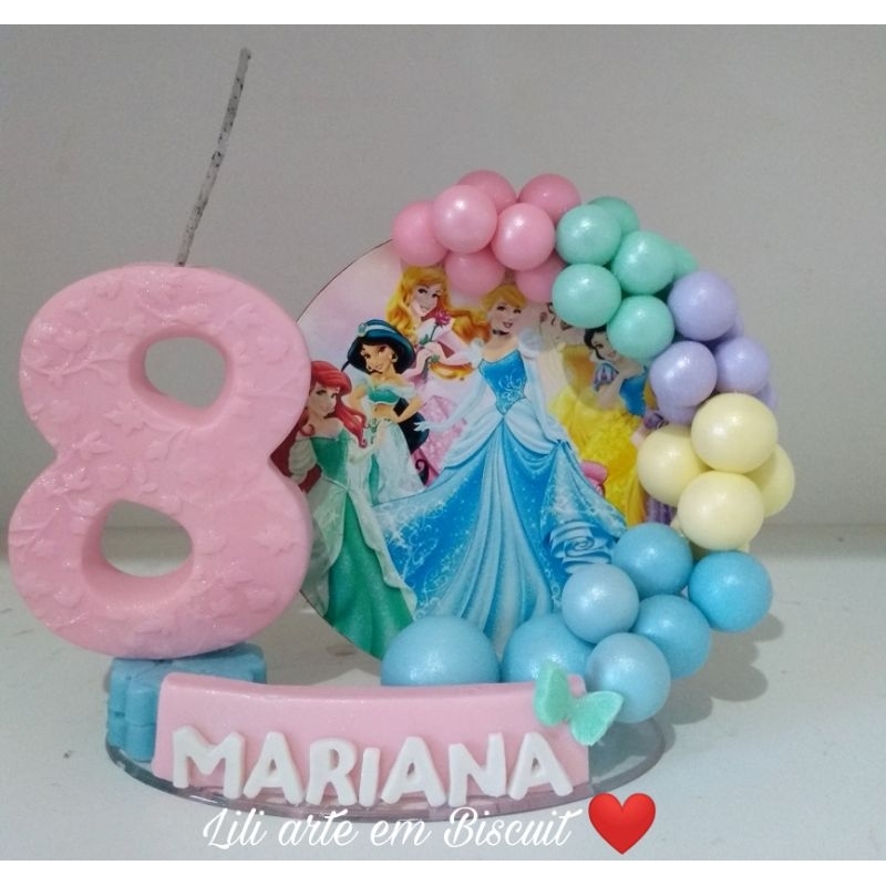 Topo de Bolo Princesas Disney