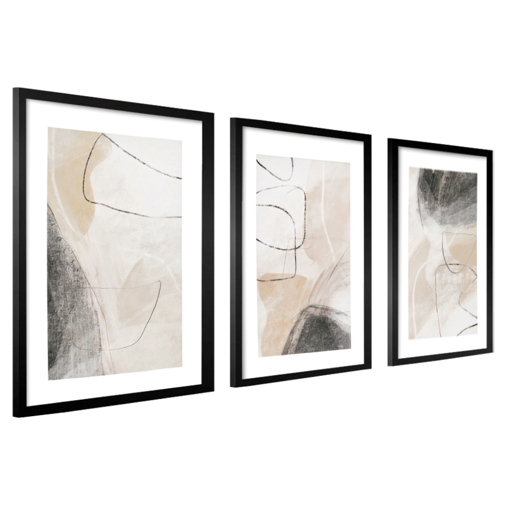 Kit Quadro Decorativo Sala Quarto 120x60 Moldura