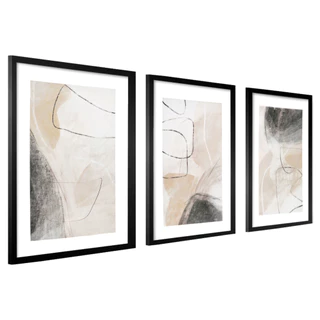 Kit Quadro Decorativo Sala Quarto 120x60 Moldura