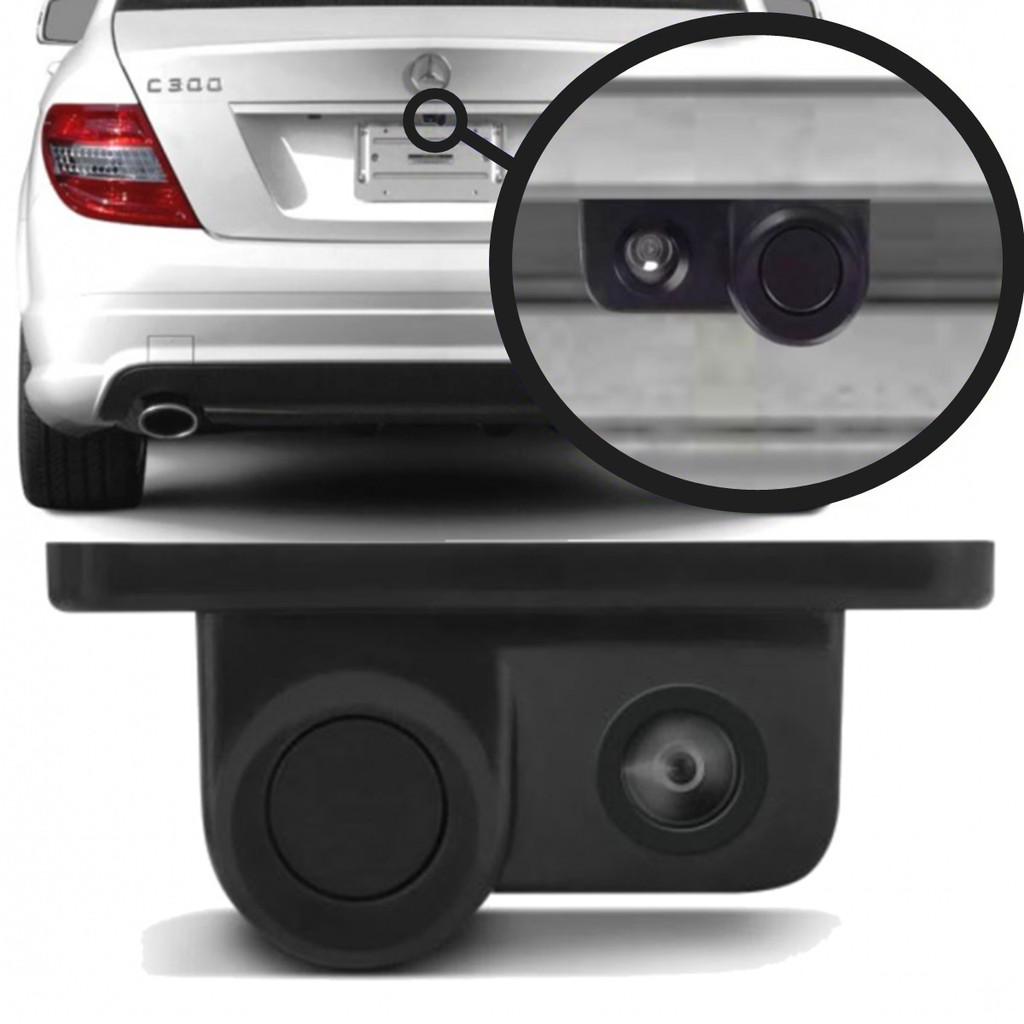 Câmera De Ré Para Carro Com Sensor Embutido e Beep 720P | Shopee Brasil