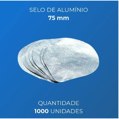 Selo Lacre de Alumínio 75mm Copos e Potes 1000 und