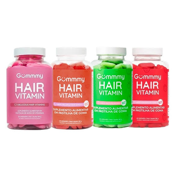 Gummy Hair Vitamin Original com 60 gomas Vitamina Tratamento para