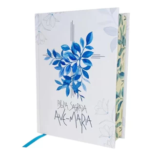 Bíblia Sagrada Católica Mulher Ave-Maria Capa Dura Floral Mãe