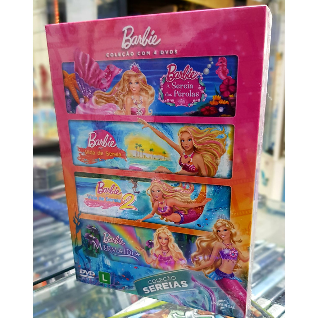 Coleção Barbie Sereias - Box com 4 DVDs - Novo Lacrado