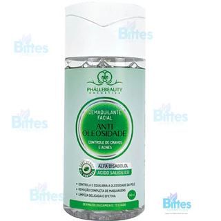 DEMAQUILANTE FACIAL ANTI OLEOSIDADE PHÁLLEBEAUTY COSMETICS REMOÇÃO DE MAQUIAGENS