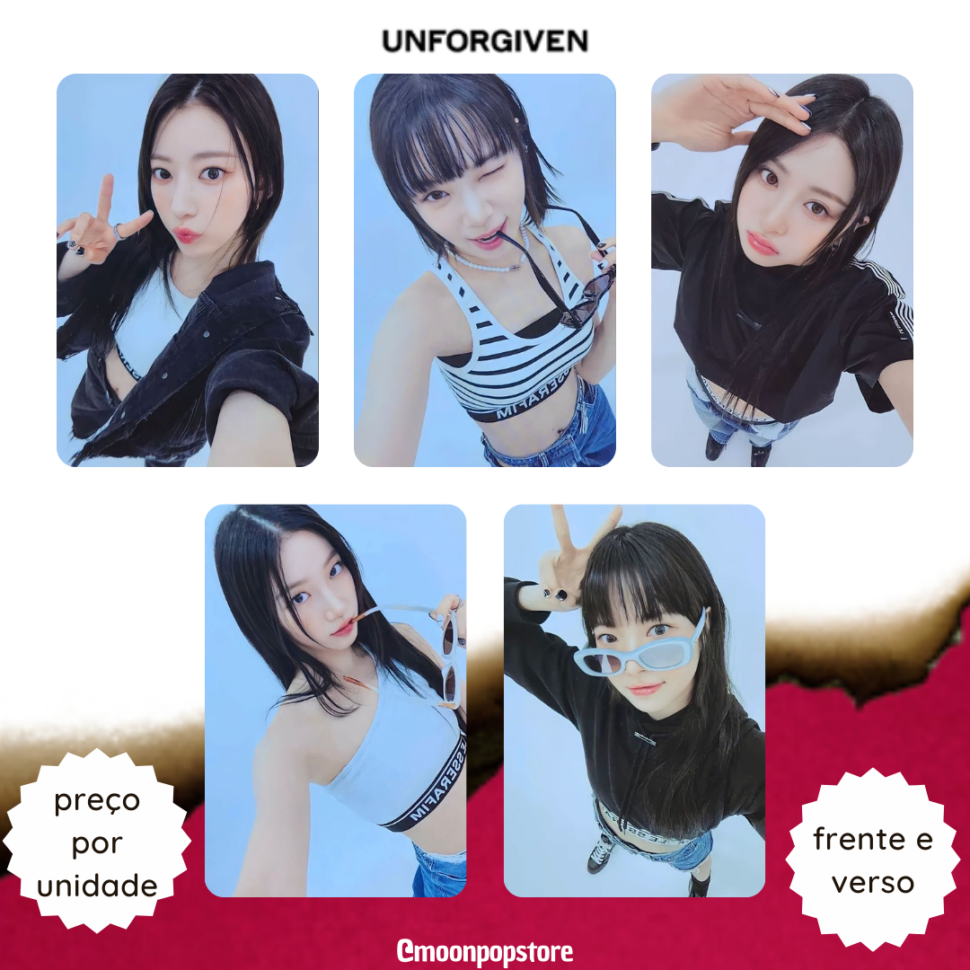Photocard Kpop Le sserafim Unforgiven - VALOR POR UNIDADE- Fanmade