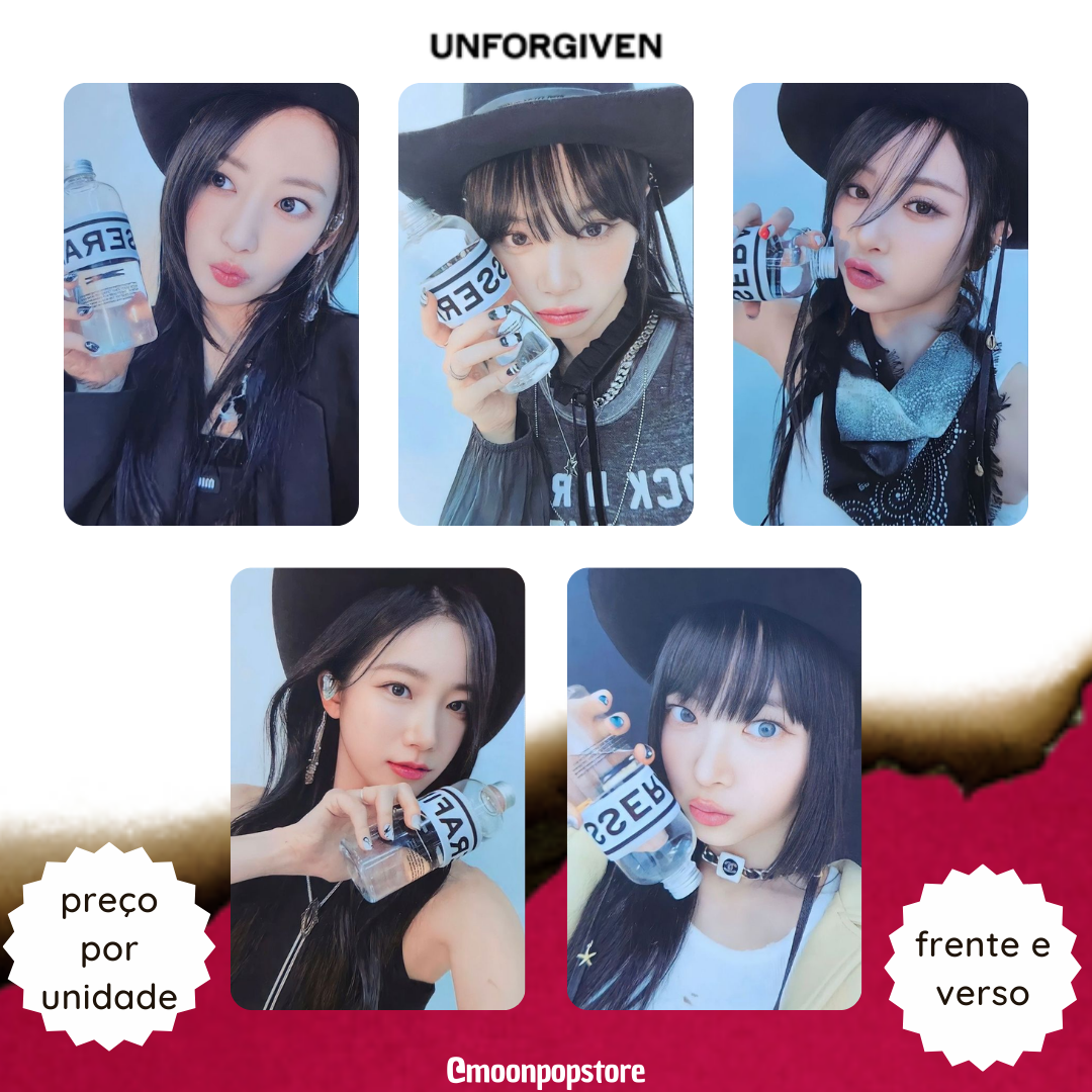Photocard Kpop Le sserafim Unforgiven - VALOR POR UNIDADE- Fanmade