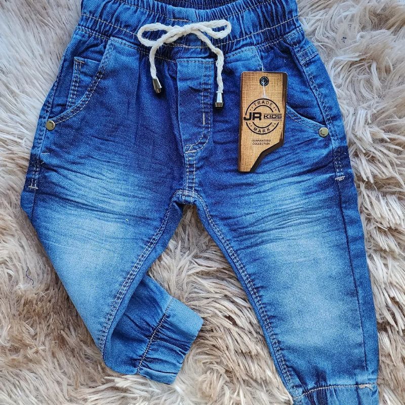 Calça jeans bebê com elastano a 12 meses Shopee Brasil
