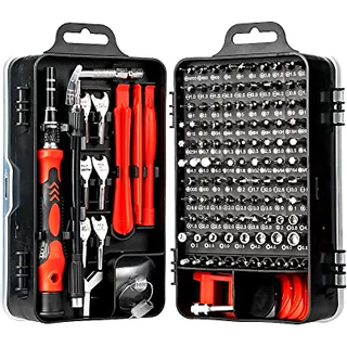 Kit de Chaves Para Manutenção e Uso Doméstico 110 Em 1 Ferramenta Profissional para Reparo com Bolsa (Pinça Magnetizador/Desmagnetizador Palhetas de Abertura Ventosa Eixo de extensão flexível Espátula alavanca de plástico remoção de cartão SIM)
