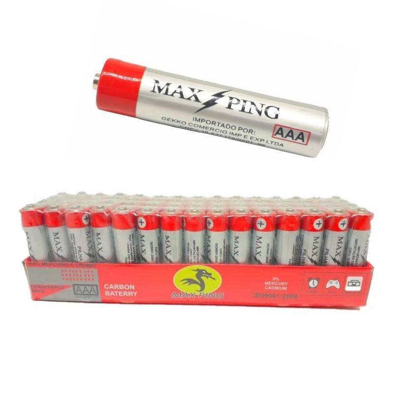 60 Unidades 1.5V Pilhas AAA Comum Atacado Pilha Palito Promoção