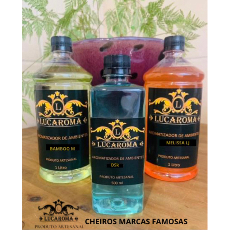 Aromatizador de Ambientes Essências Marcas Famosas Refil Artesanal ...