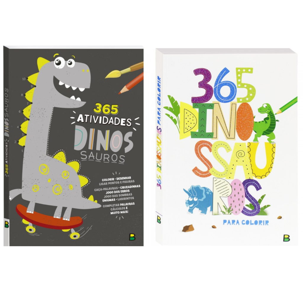 Livro Infantil Cores Em Ação! Dinossauro Para Colorir - Brasileitura