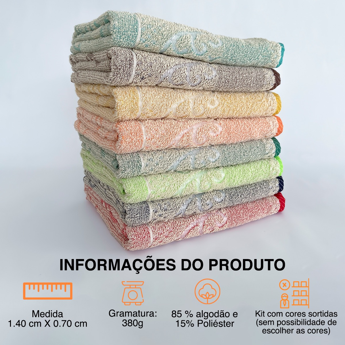 Kit 20 Toalhas De Banho Atacado Direto De Fábrica 1,40 x 70 Cm | Shopee ...
