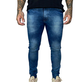 Calça Jeans Masculino Skinny Lisa com Lycra Linha Premium