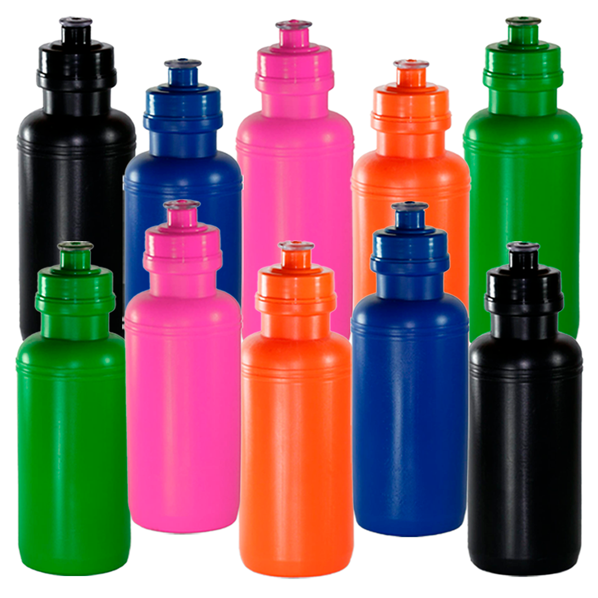 Kit 10 Squeeze 500ml Cada - Garrafa de Agua Squeeze Coloridas | Shopee ...