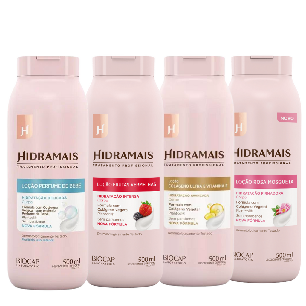 kit-lo-es-hidratantes-corporais-hidramais-4-potes-500ml-cada