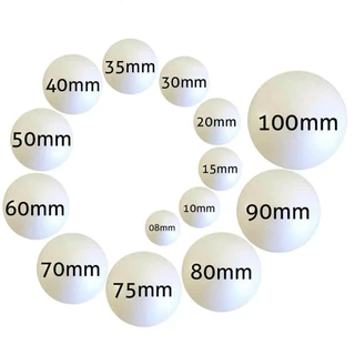Bola De Isopor Maciça de 15mm a 40mm Tamanhos e Quantidades a escolher