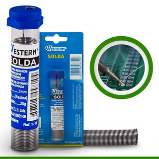 Estanho para Solda em Tubo 4 Metros S-10 WESTERN
