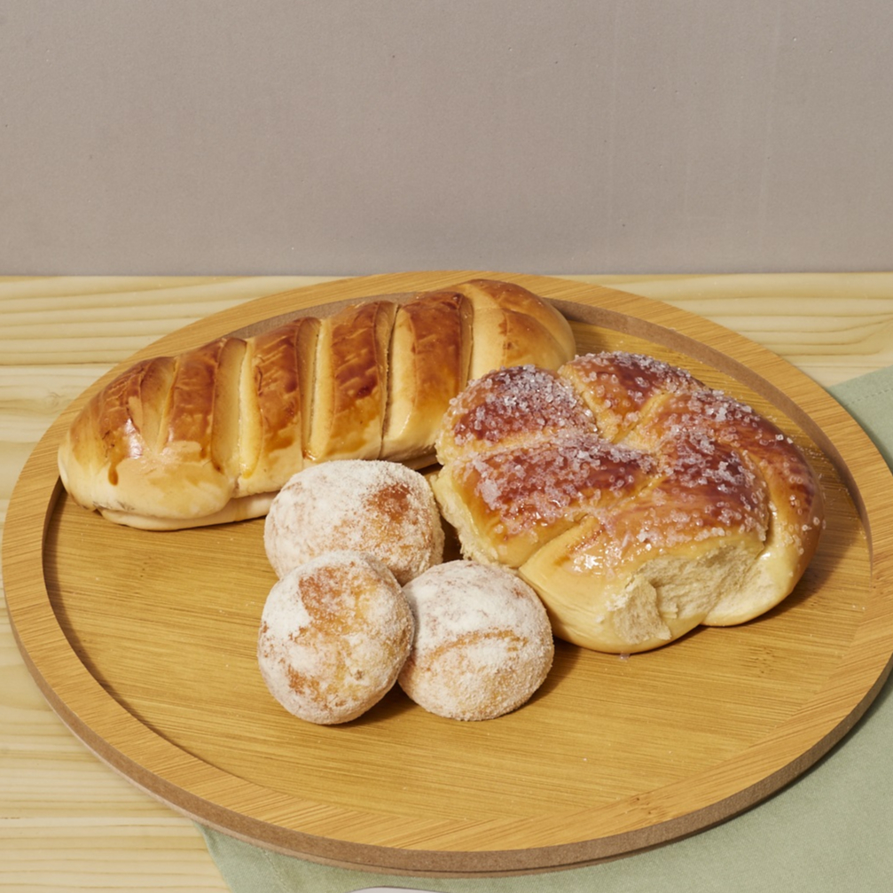 Petisqueira Gamela Mdf Estilo Bambu para Servir Petiscos com 30x30cm formato Redonda para Frios