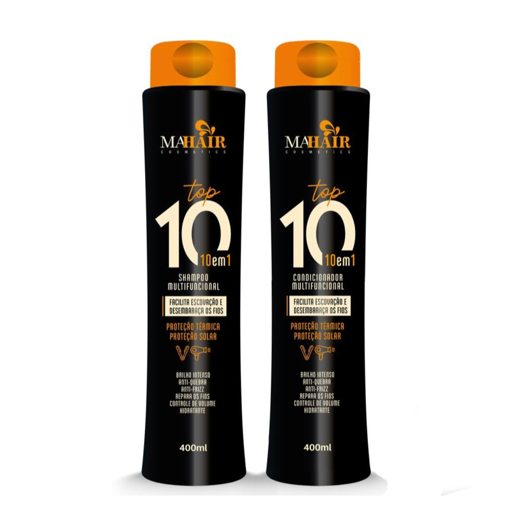Kit Shampoo e Condicionador Top 10 Multifuncional Mahair – 2 itens ...