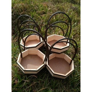 Kit C/10 Cestas Fraldeiras Fundo 16cm Para Presentes