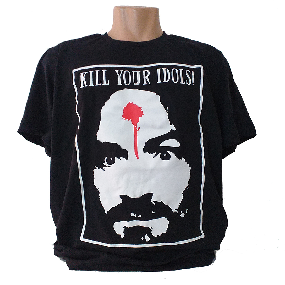 Camiseta Charles Manson Kill Your Idols. Camiseta terror | Shopee