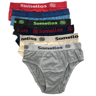 Kit Cueca Slip Masculina Adulto Normal Algodão Somellos Atacado Várias Cores