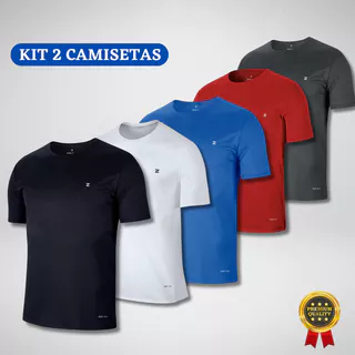 Kit 2 Camisetas Dry Fit Masculina casual, para Academia/ Lazer/Caminhada/Praia